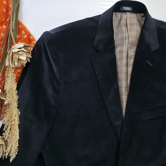 Saddlebread Men's Black Cordury Sports Coat Sz 44R - Picture 4 of 9